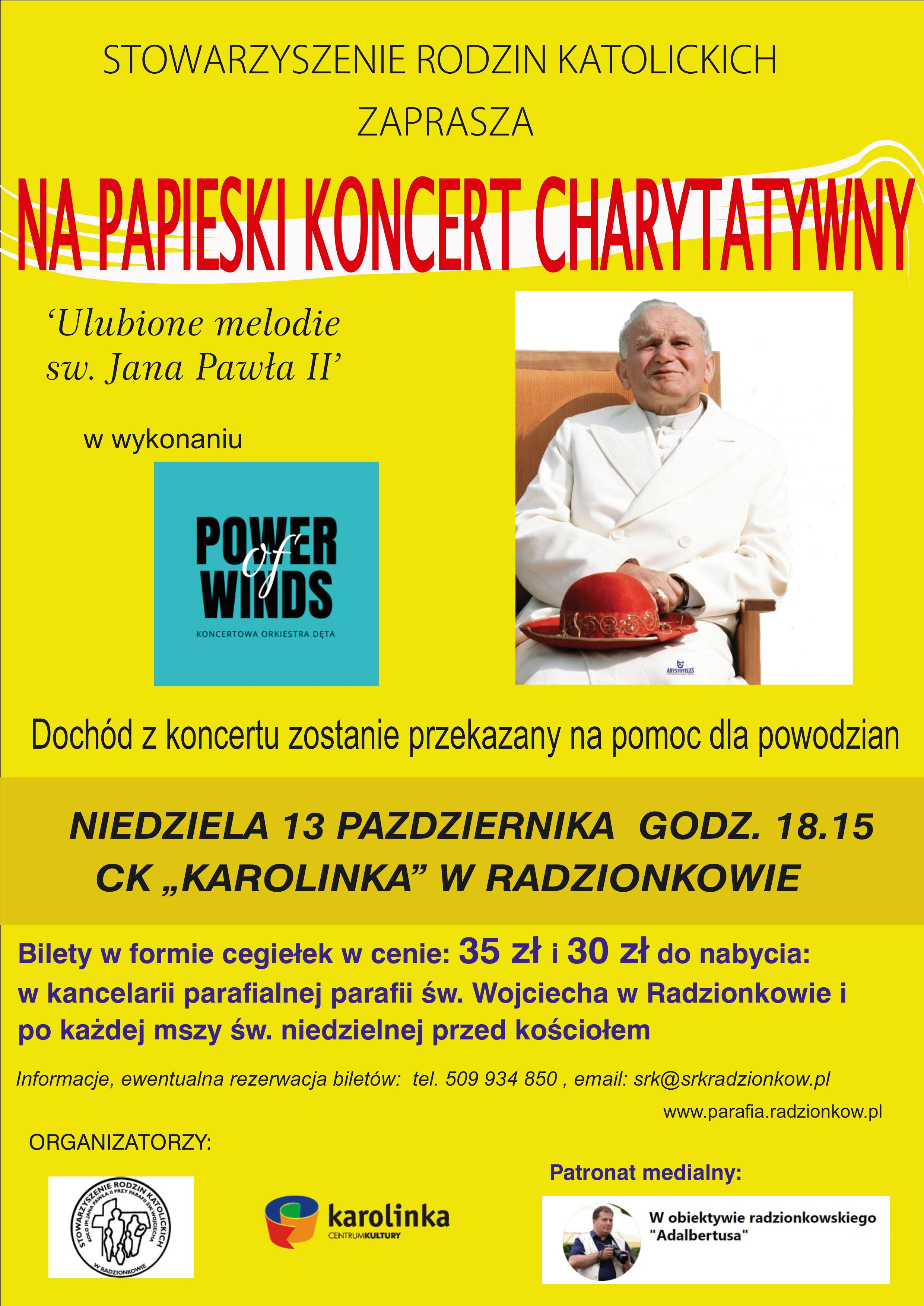 Charytatywny Koncert Papieski 13.10.2024r.